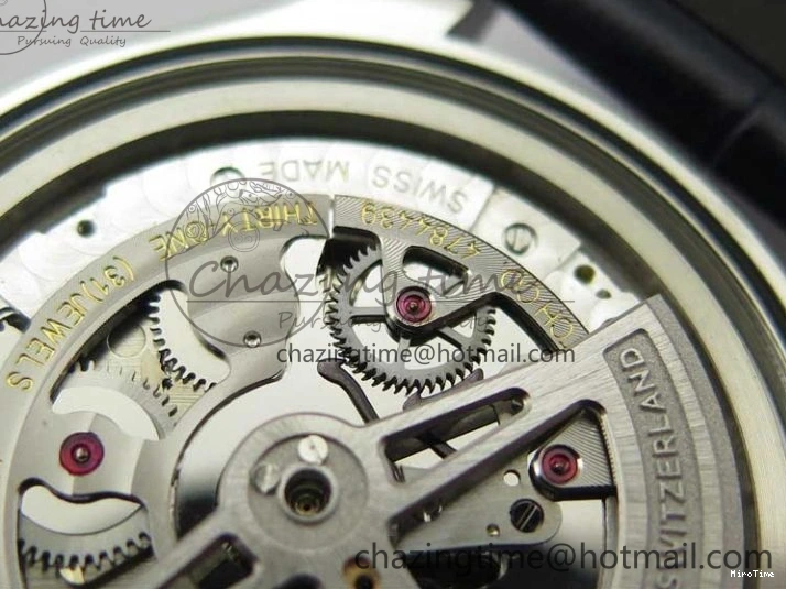 MIROTIME 0409 Packable Portuguese IW358304 ZF 1:1 Best Edition SS White Dial Blue Markers on Leather Strap A 7079